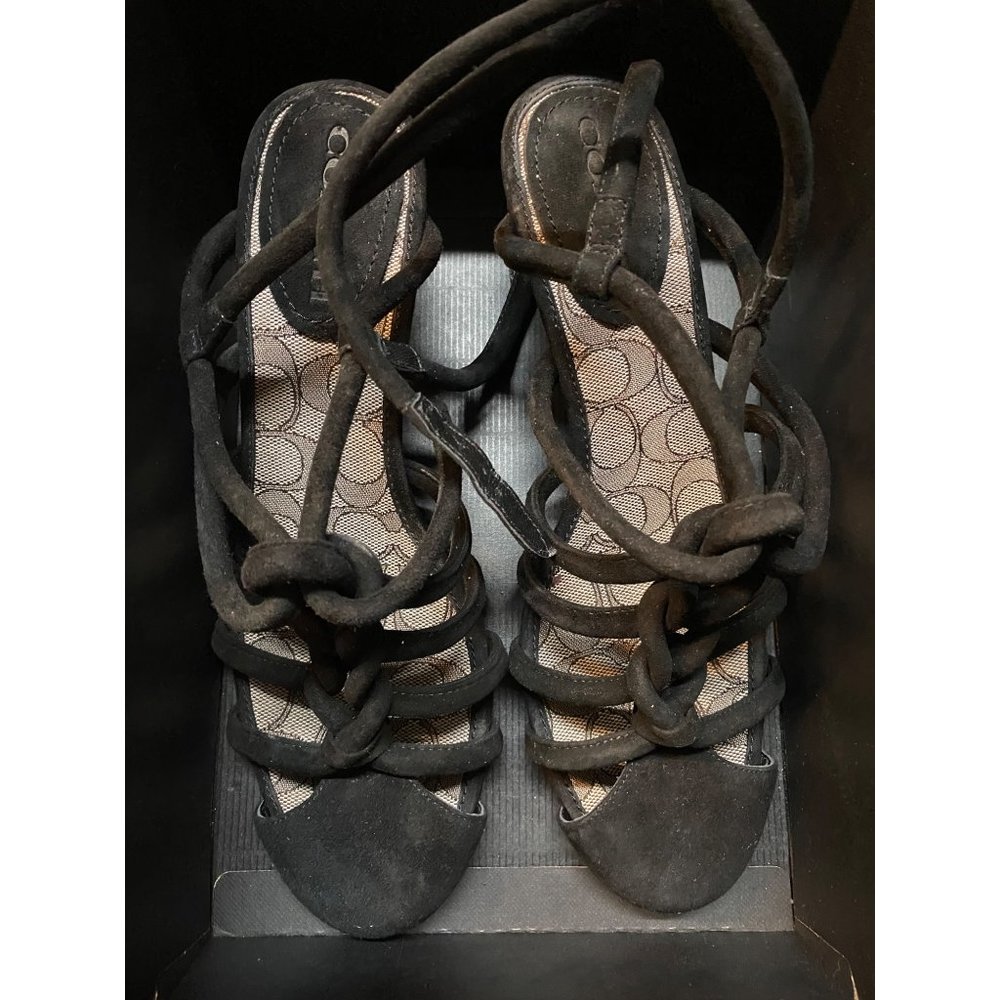 Coach Women's Runway Strappy Dress Sandals Black Size 10 B NWD - Picture 2 of 6